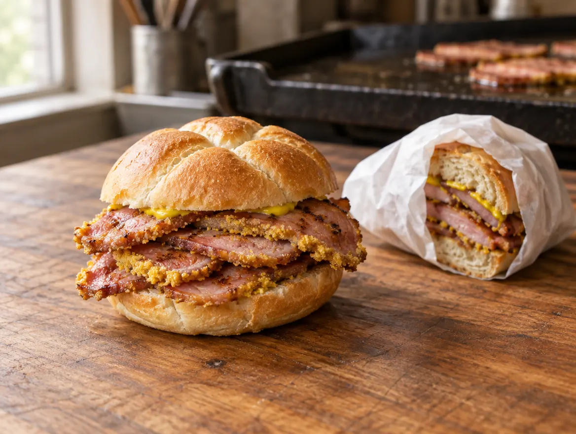 Peameal bacon sandwich