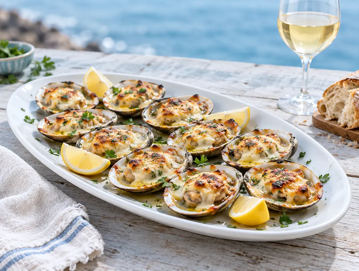 Machas a la parmesana