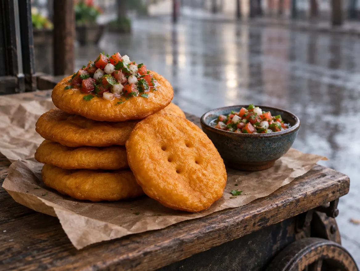 Sopaipillas con pebre