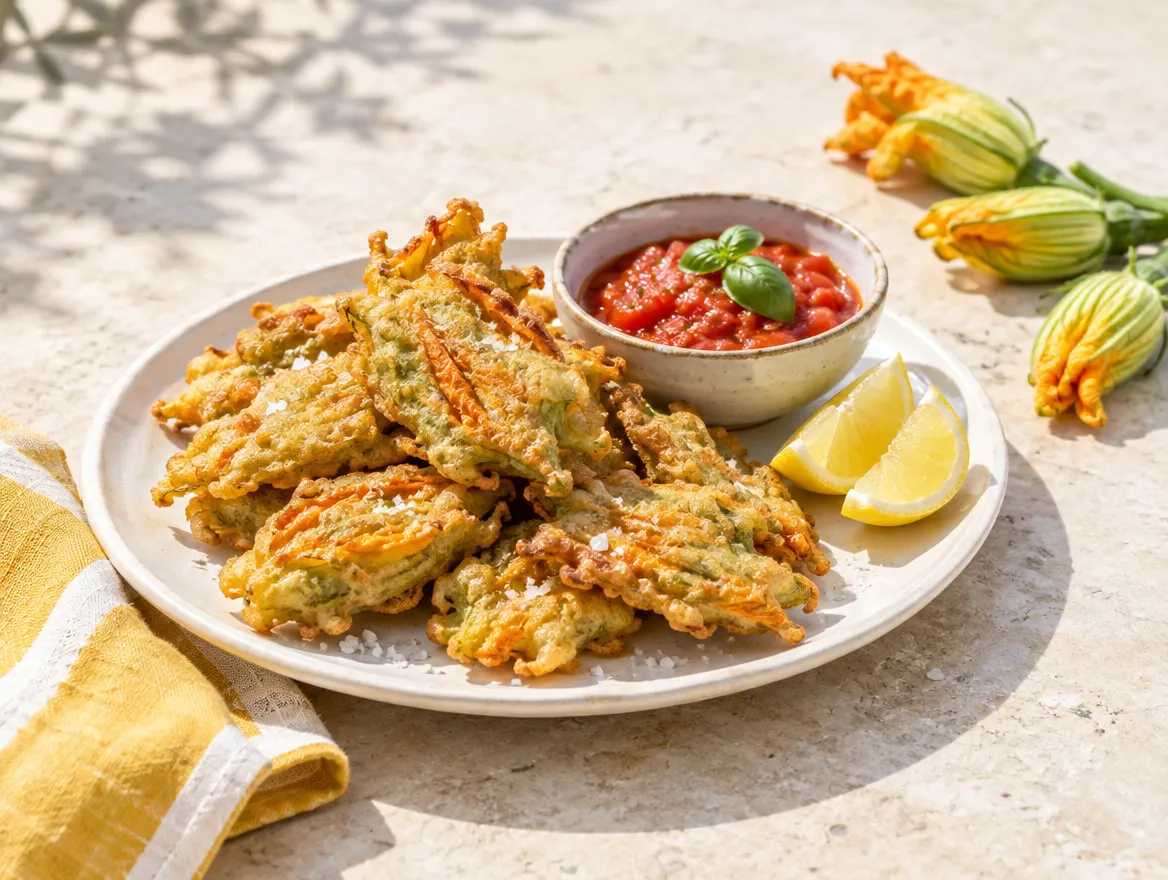 Beignets de fleurs de courgette