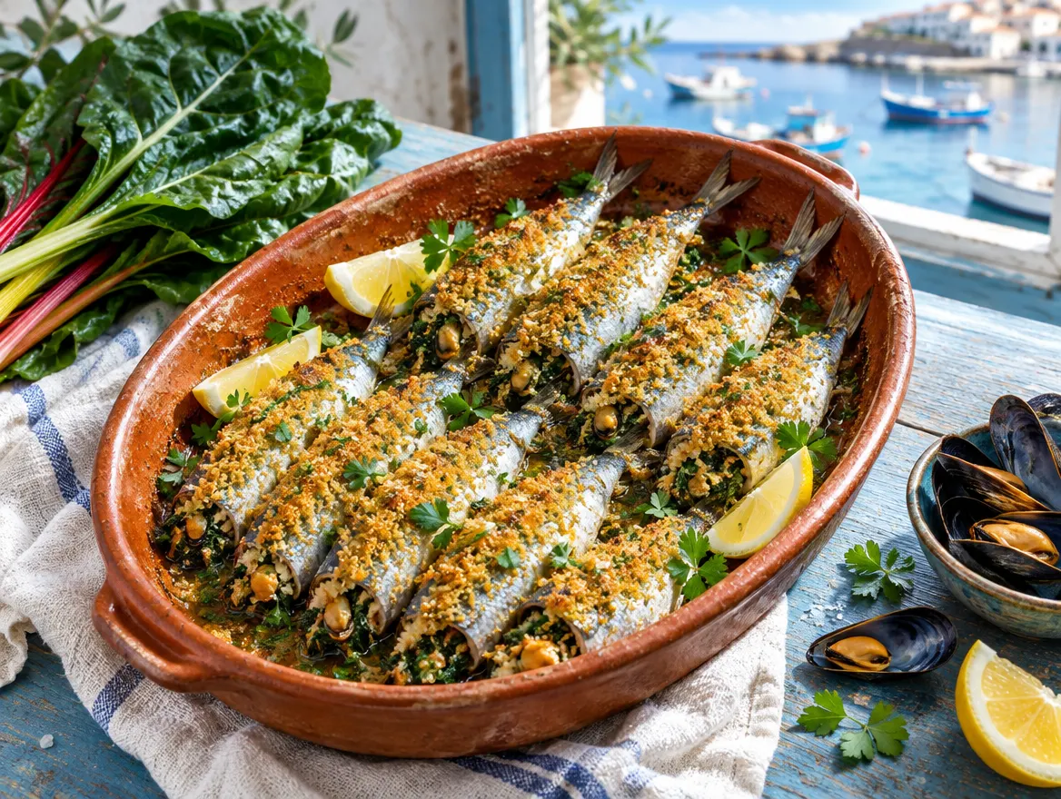 Sardines farcies aux blettes et aux moules