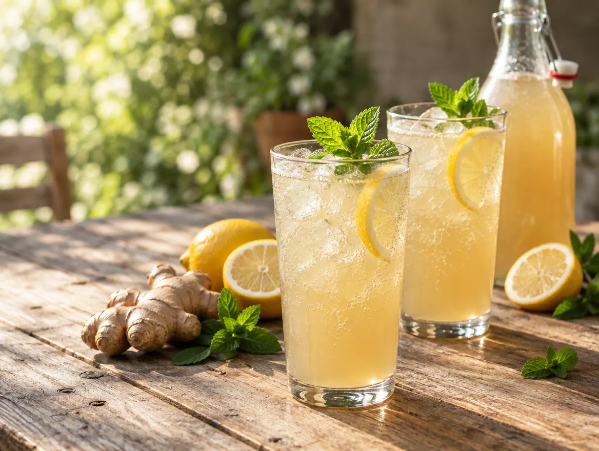 Homemade ginger beer