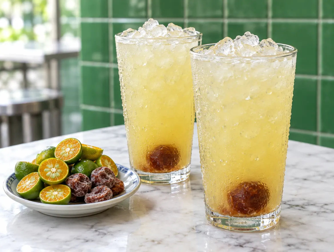 Lime juice with sour plum
