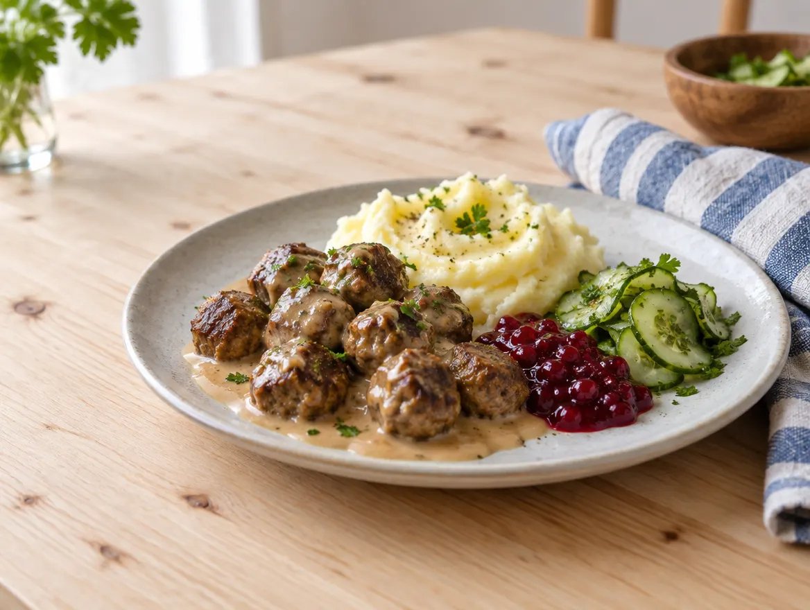 Köttbullar med gräddsås