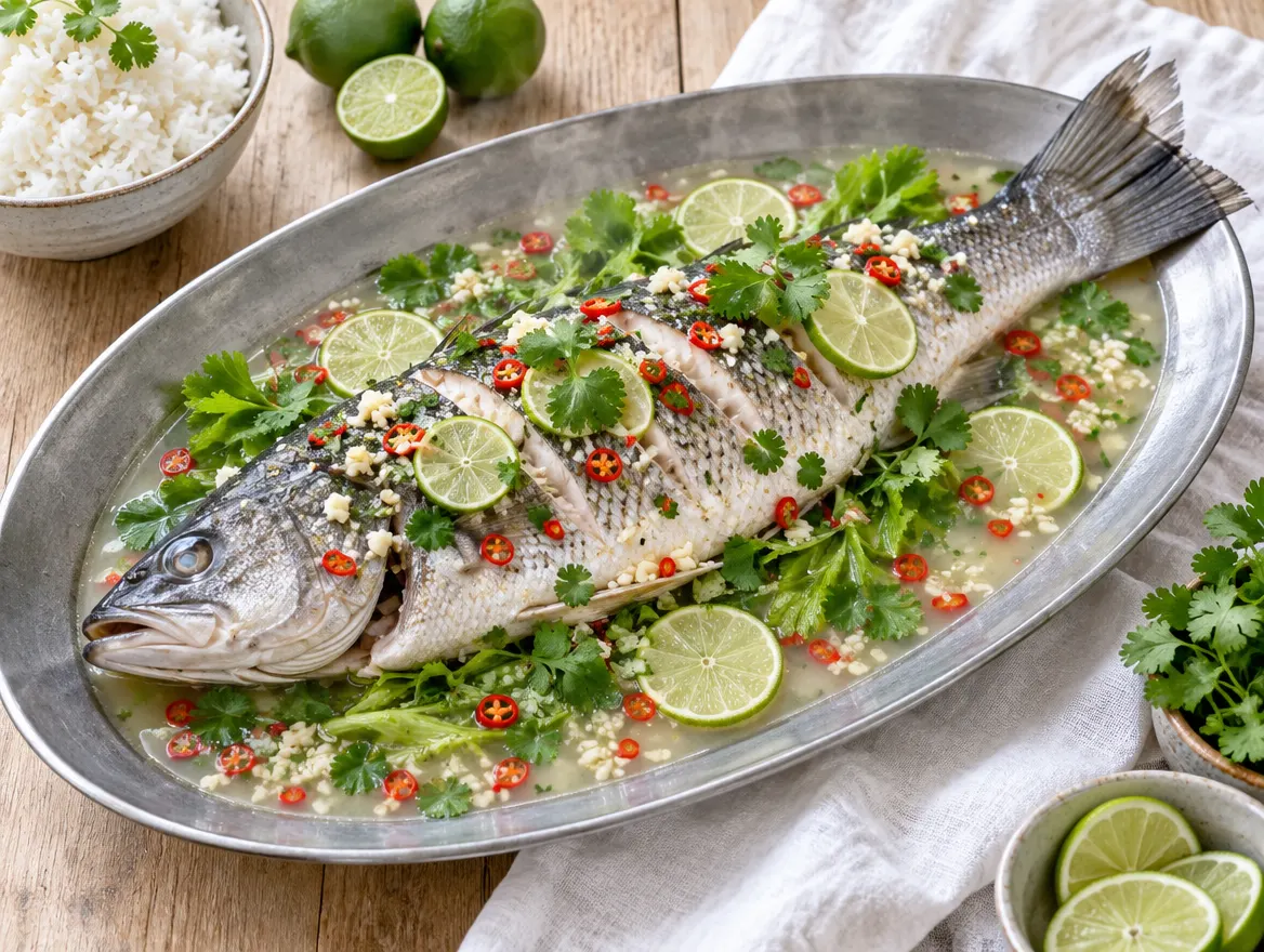Pla kapong nueng manao
